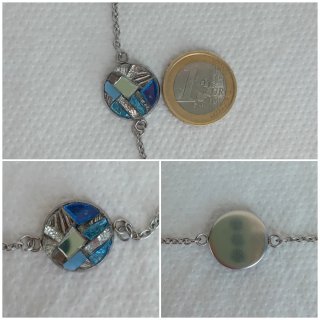 Bracciale tondo mosaico vetro