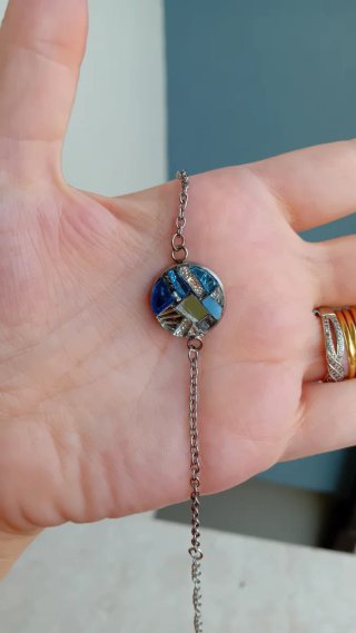 Bracciale tondo mosaico vetro