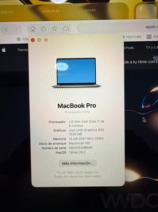 MacBook Pro 2019 Plata