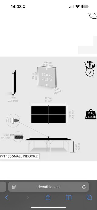 Mesa Ping Pong Decathlon Pongori + Regalo