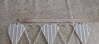 Perchas Corazón Metal Blanco