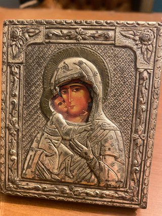 Relieve plata monasterio ruso