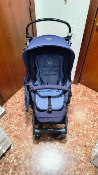 Carrito Bebé Jane Muum Azul + Sombrilla