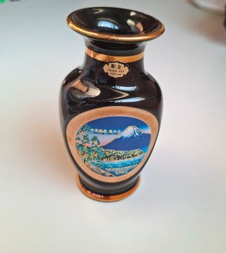 Jarrón Japonés Art of  Chokin Monte Fuji Cerámica