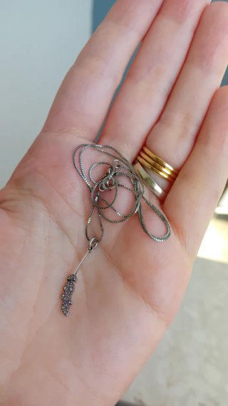 Collana argento rametto di lavanda
