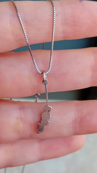 Collana argento rametto di lavanda