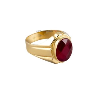 sello oro 18k con piedra con espinela