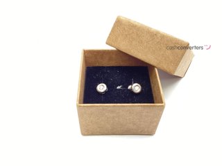 pendientes oro 18k con piedra con diamante