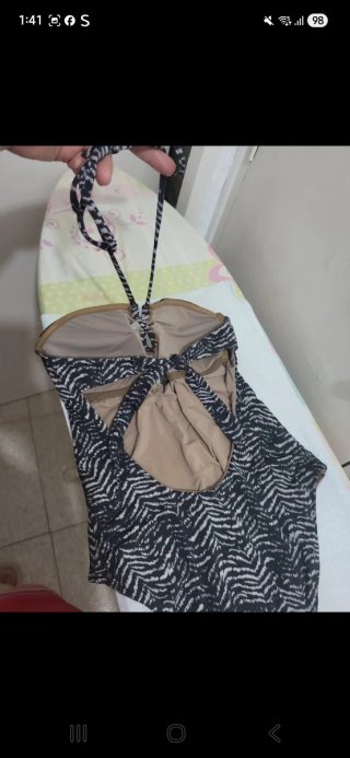 Bañador mujer estampado cebra