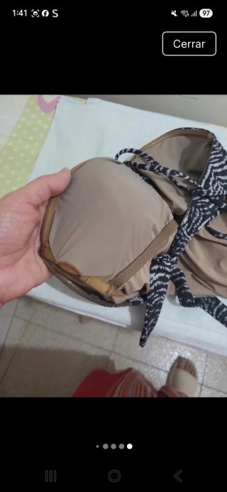 Bañador mujer estampado cebra