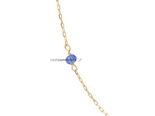 collar oro 18k con piedra con cuarzo 22cm