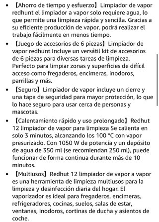 Vaporeta con 12 accesorios