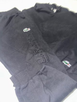 Chándal Lacoste Negro Talla M  Buen estado Capucha