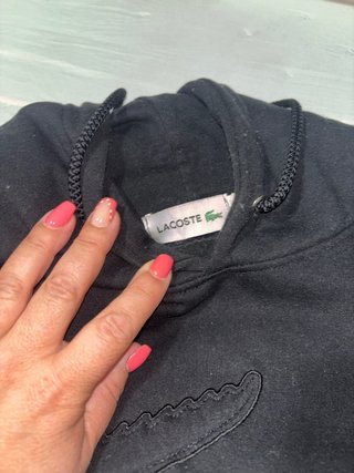 Chándal Lacoste Negro Talla M  Buen estado Capucha