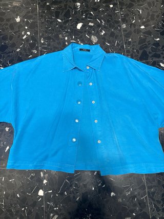 Camicia donna celeste