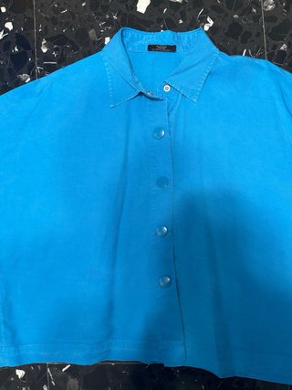 Camicia donna celeste