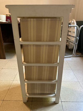 Mueble auxiliar blanco con 4 cajones Nuevo Vintage