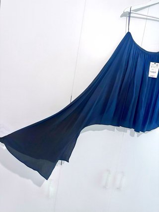 Blusa Zara Crepé Asimétrica Talla S