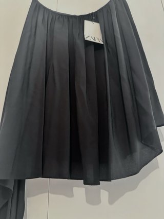 Blusa Zara Crepé Asimétrica Talla S