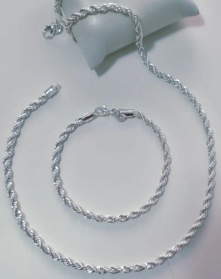 Dos Piezas de Plata 925 / 60-65cm