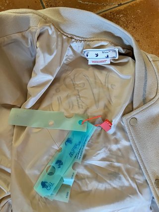 Giacchetta Varsity Off White x AC Milan Beige