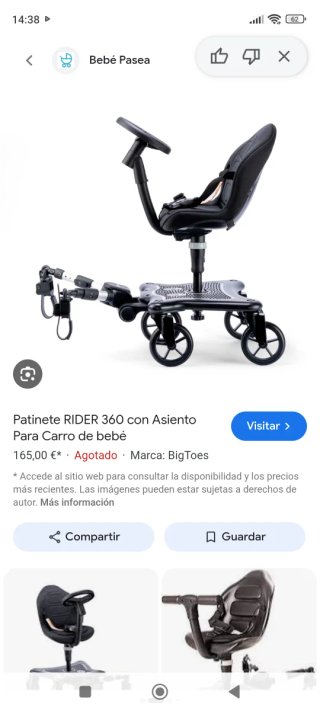 Silla auxiliar para carrito de bebé