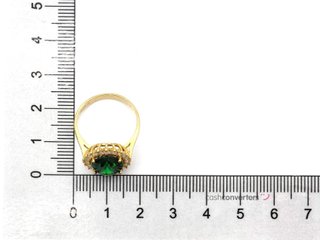 sortija oro 18k con piedra con circonita
