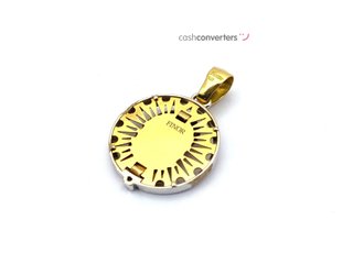 medalla oro 18k con piedra con circonita
