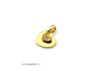 colgante oro 18k con piedra con circonita
