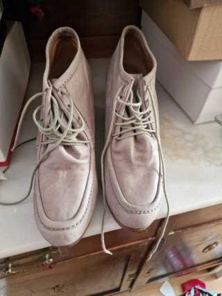 Botines tacón plataforma beige talla 40