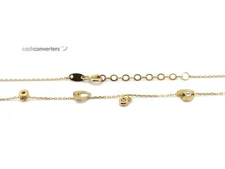 gargantilla oro 18k con piedra con circonita 22cm