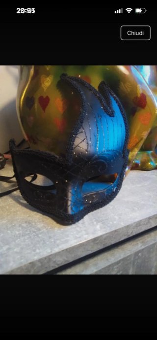 Maschera Veneziana Nera e Blu