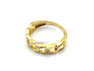 sortija oro 18k con piedra con circonita t. 16 (17,84 mm)