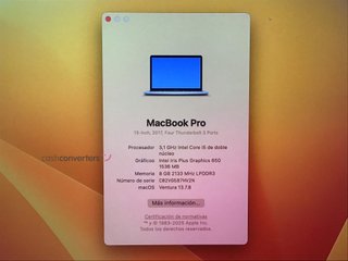 portatil apple apple macbook pro core i5 3.1 13 touchbar (2017) (a1706)