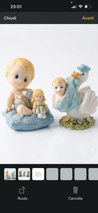 Set 5 Statuette Bambini e Orsetto