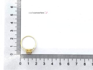 sortija oro 18k con piedra con circonita