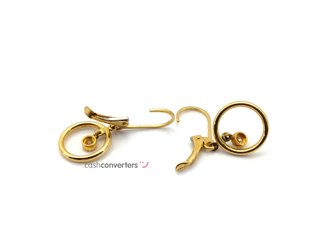 pendientes oro 18k con piedra con circonita