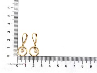 pendientes oro 18k con piedra con circonita