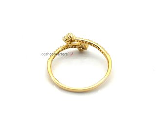 sortija oro 18k con piedra con circonita