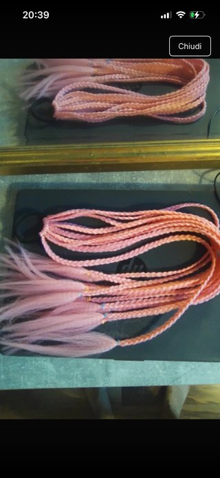 Elastico per trecce rosa