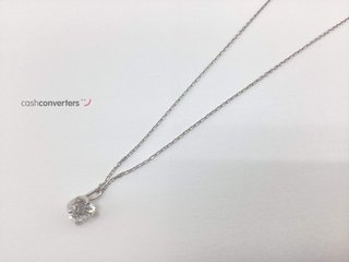 collar oro 18k con diamante de laboratorio 23cm