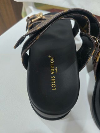 Sandali Louis Vuitton Donna Marrone Oro