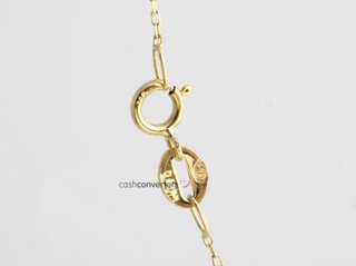 cadena oro 18k con piedra con diamante 22.5cm
