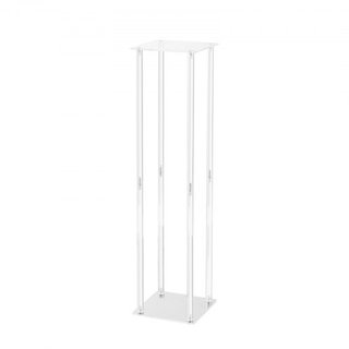 2 Supporti per Fiori da Matrimonio Altezza 80 cm, con Laminato Acrilico, Colonne per Vasi Acrilico Geometrico, Supporti per Esposizione Floreale per Eventi, Ricevimento, Decorazione...