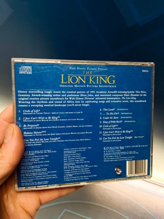 banda sonora CD + VHS El rey Leon, disney , The lion King