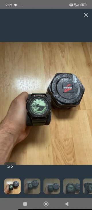 Reloj Casio G-Shock Verde y Plateado