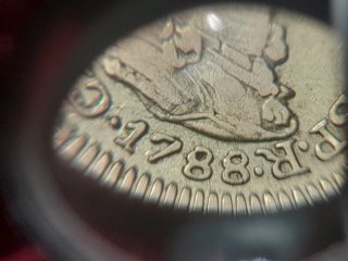Variante Moneda 1/2 escudo de Oro Carlos III 1788