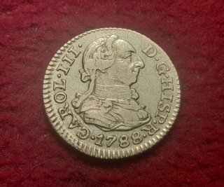 Variante Moneda 1/2 escudo de Oro Carlos III 1788