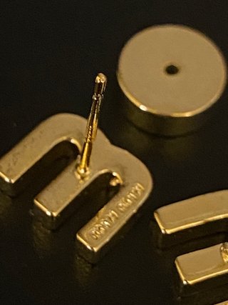 Orecchini Miu Miu Logo Oro