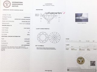 sello oro 18k con diamante de laboratorio